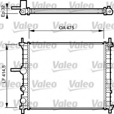 VALEO 734222 Radiator, engine cooling